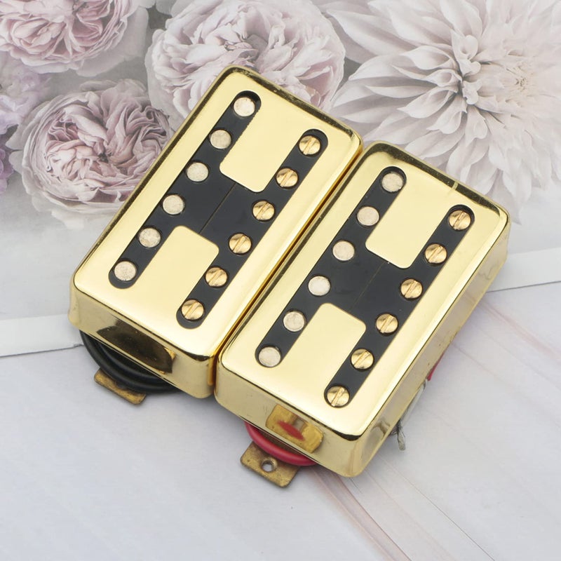 Swhmc Electric Guitar Pickup Double Coil Humbucker Neck and Bridge Pickup Set LP Les Paul Guitar Gold - Image 5